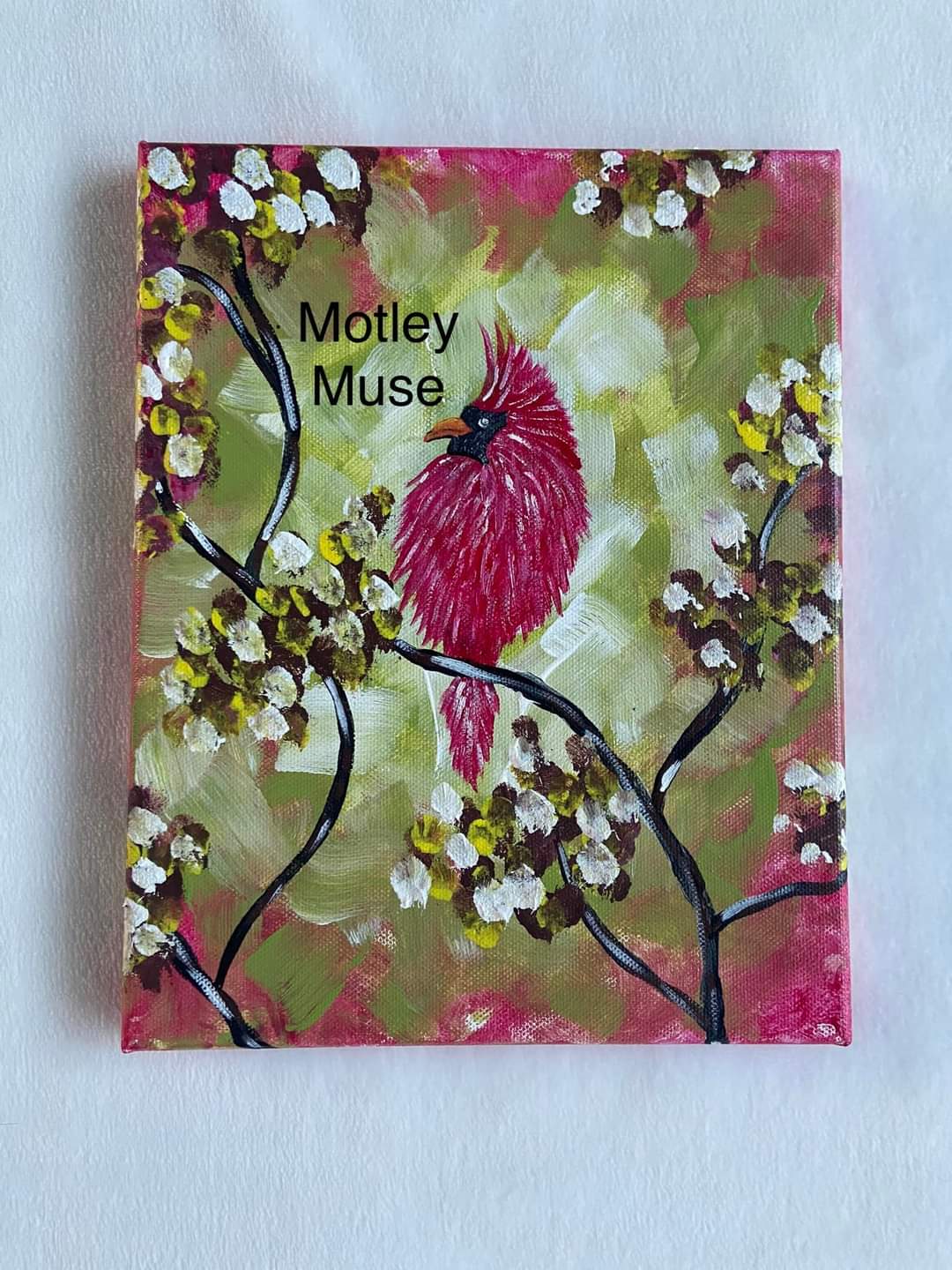 Painting of a cardinal bird