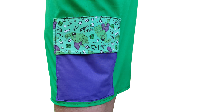 Shorts With Elastic Draw String Waistband And Two Side Pockets
