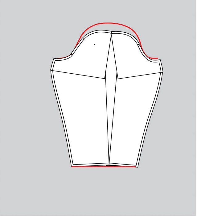Diagram showing sleeve fit corrections for wrinkles, twisting, and binding on a set-in sleeve