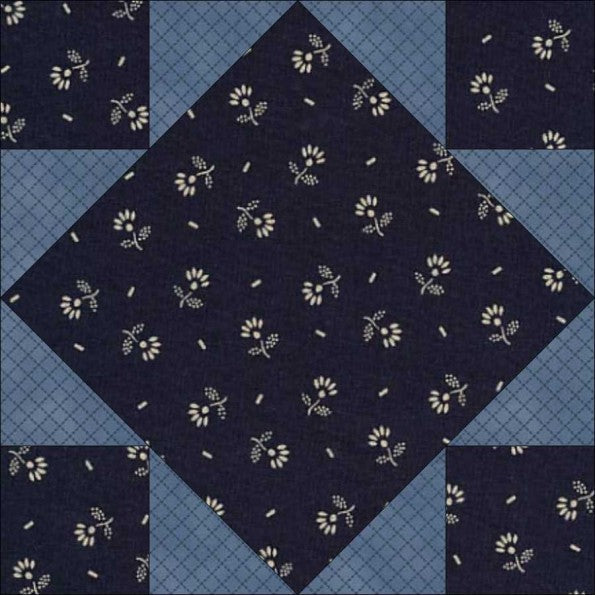Art Square quilt block pattern — a step-by-step quilting tutorial using squares and corner triangles to create a bold modern geometric design
