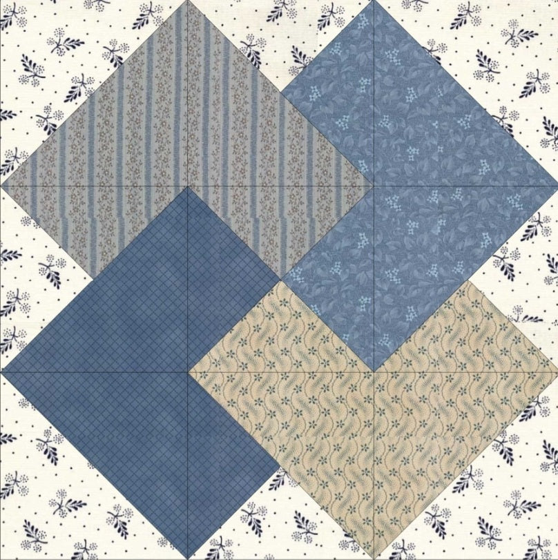 Card Trick Quilt Block Pattern Tutorial | Step-by-Step Quilting Guide ...