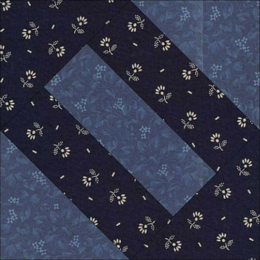 Cracker quilt block pattern — a step-by-step quilting tutorial using rectangular pieces in three fabrics arranged diagonally
