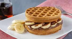 Hazelnut Chocolate Banana Waffle Sandwich