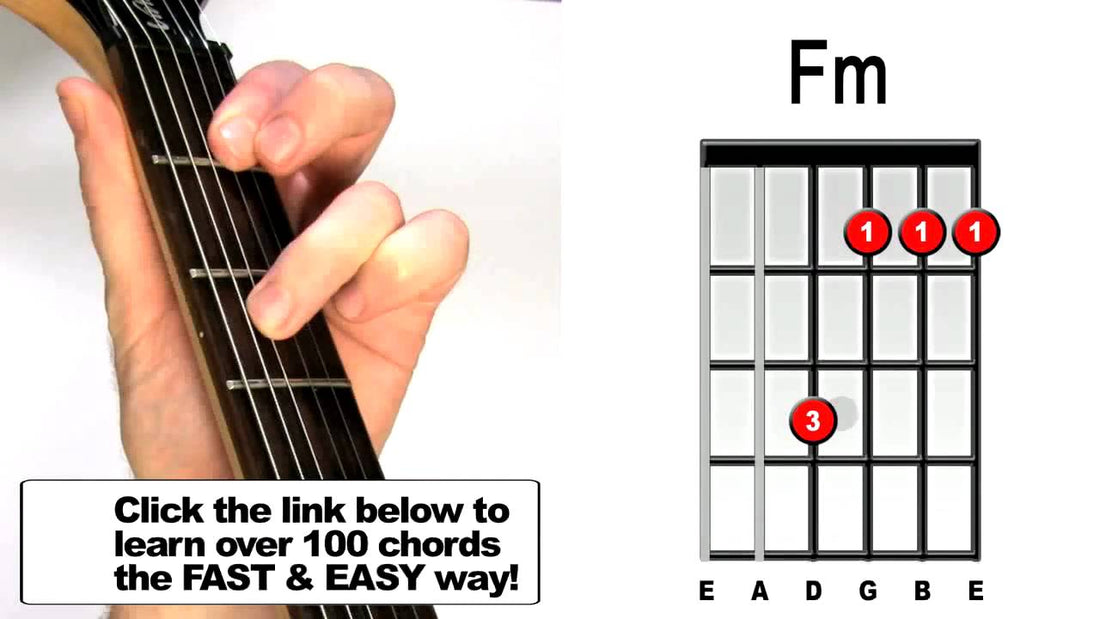 F minor chord how to play the guitar