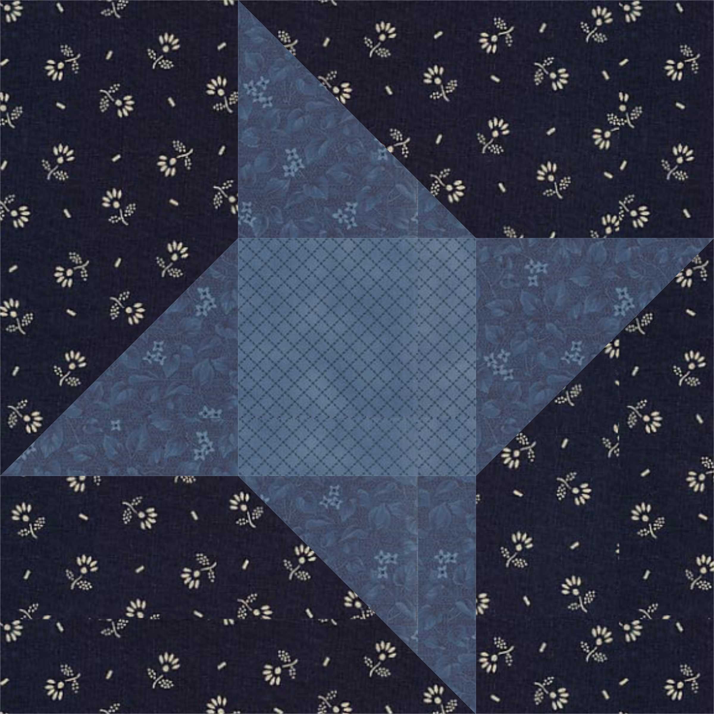 Friendship Star quilt block pattern — a step-by-step quilting tutorial using half-square triangles and background squares arranged into a classic star design