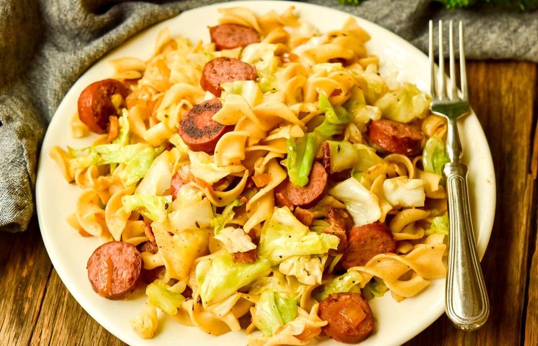 Haluski 1 Head Of Cabbage 1 Bag Of Egg Noodles 1 LB Margarine 1 Lange Yellow Onion Salt & Pepper CustomClothingBoutique.com 1. In a 3 quart duch oven melt 1 stick of margarine.