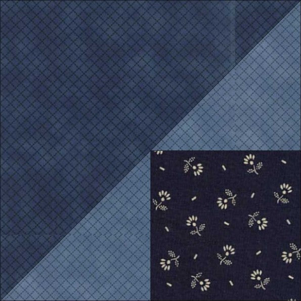 Hidden Square quilt block pattern — a step-by-step quilting tutorial using nested squares and triangles to create a geometric optical illusion