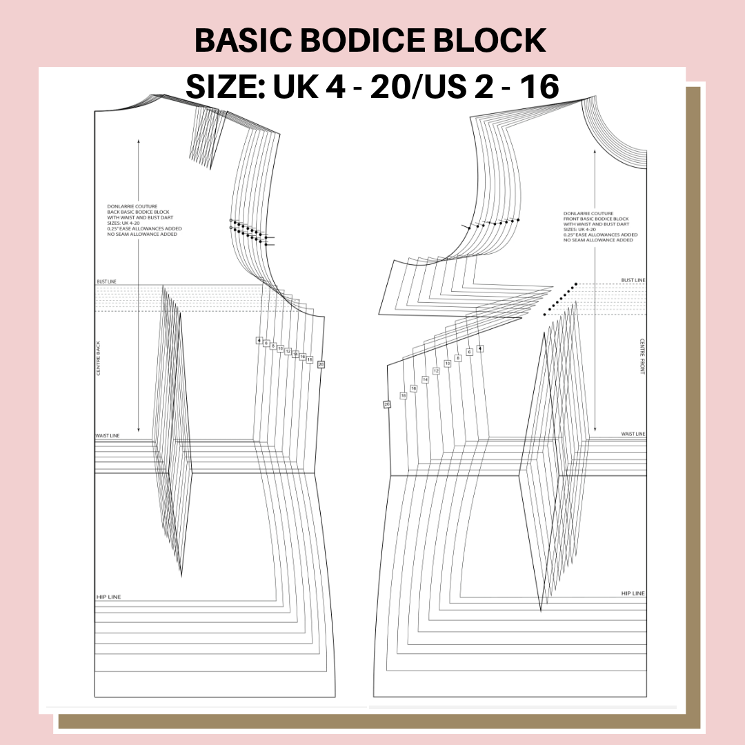 How To Pattern Grade A Bodice Block Sloper