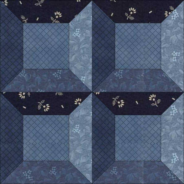 Lattice Square quilt block pattern — a step-by-step quilting tutorial using alternating lattice strips and background fabric