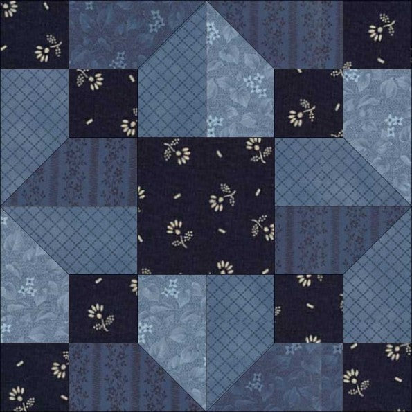 Lucky Clover quilt block pattern — a step-by-step quilting tutorial using green fabrics arranged into a four-leaf clover design