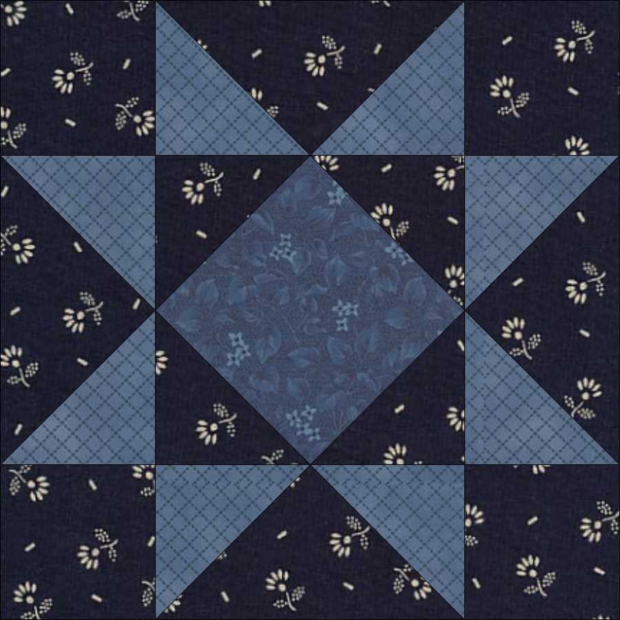 Mosaic Star quilt block pattern — a step-by-step quilting tutorial featuring a central star motif with a mosaic border