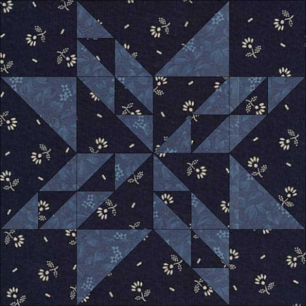 Pinwheel quilt block pattern — a step-by-step quilting tutorial using four half-square triangles arranged in a spinning pinwheel design