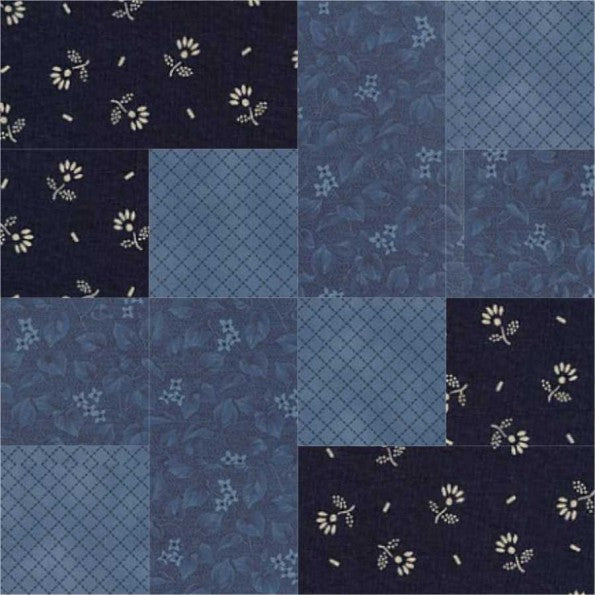 Plait quilt block pattern — a step-by-step quilting tutorial using strip piecing to create a woven fabric appearance