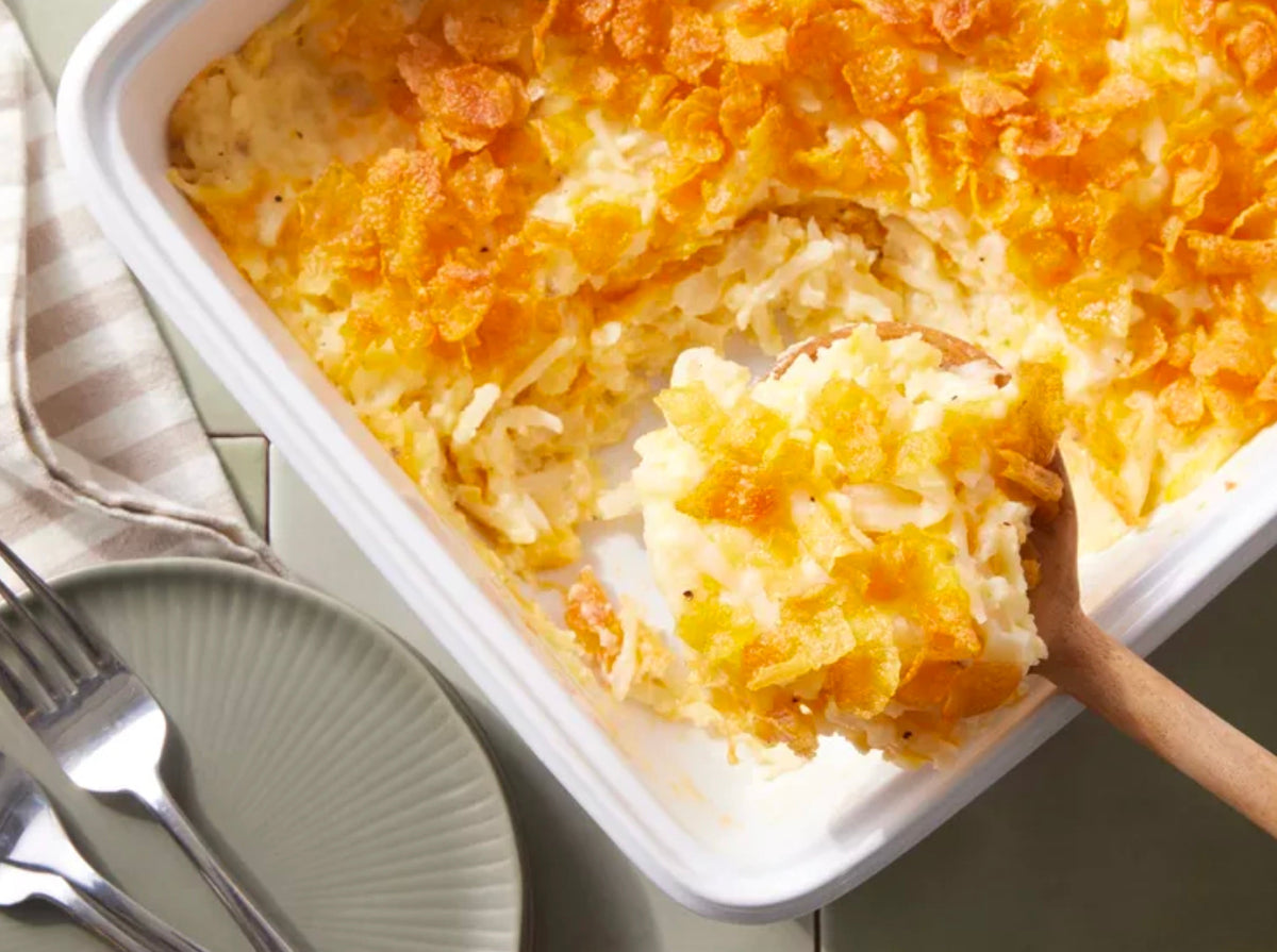 This is the traditional recipe for Potato Casserole, nutritional benefits, historical insight, and a quiz.
