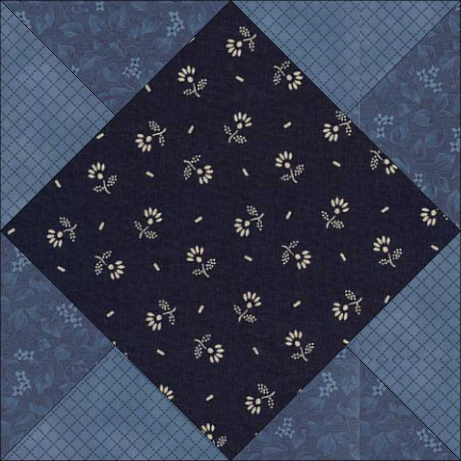 Right and Left quilt block pattern — a step-by-step quilting tutorial using half-square triangles arranged in a mirrored directional design