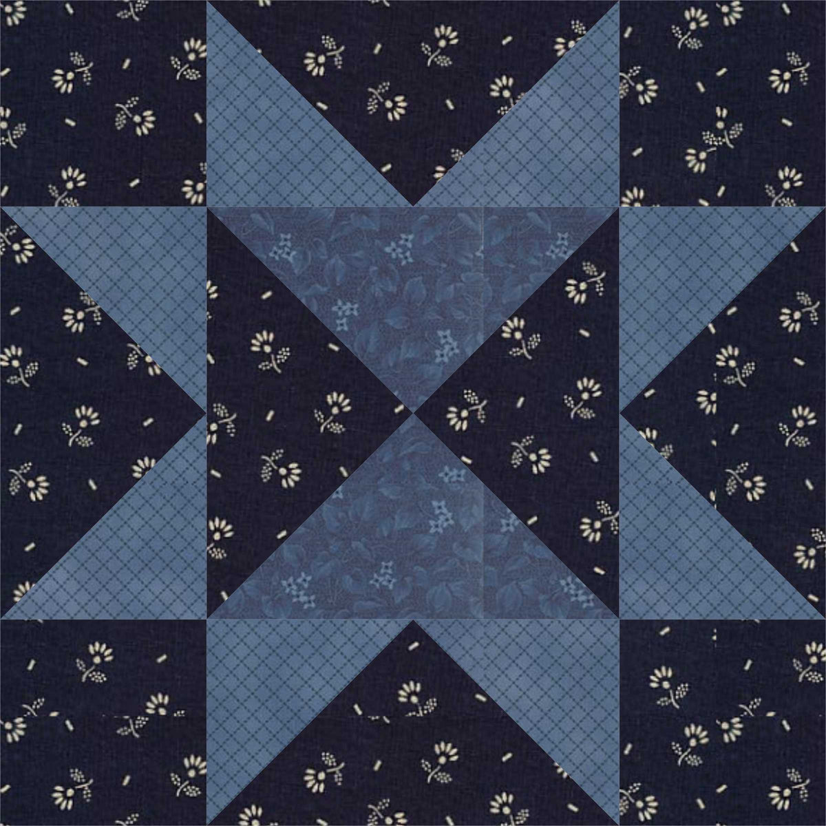 Sawtooth quilt block pattern — a step-by-step quilting tutorial using half-square triangles to create a bold jagged edge design