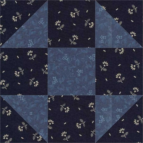 Shoo Fly quilt block pattern — a step-by-step quilting tutorial using half-square triangles and contrasting fabrics to create a classic traditional design