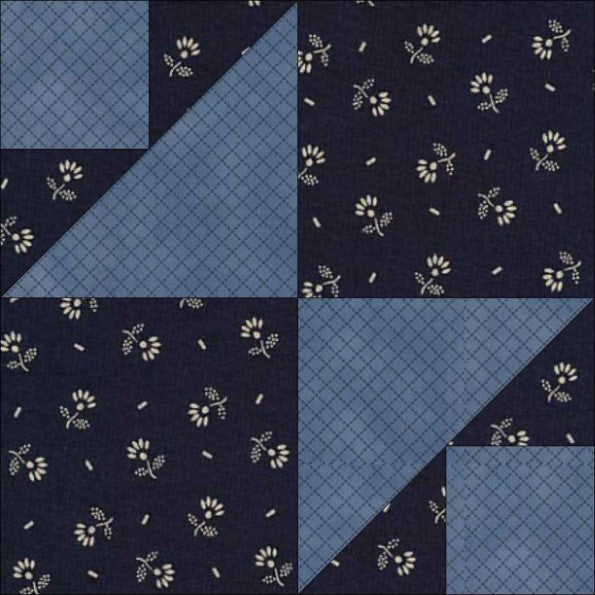 Spool and Bobbin quilt block pattern — a step-by-step quilting tutorial using fabric rectangles to create a charming sewing-themed block