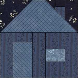 Home house quilt block pattern — a step-by-step quilting tutorial for a charming house block with roof, windows, and door