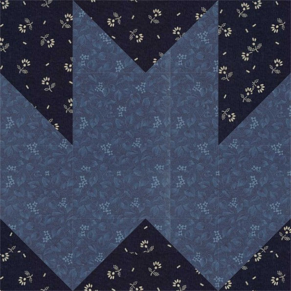 Tea Leaf quilt block pattern — a step-by-step quilting tutorial using green fabric rectangles and squares to create elegant leaf shapes