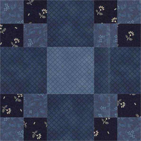 Thrifty quilt block pattern — a step-by-step scrappy quilting tutorial using fabric remnants with four patch and nine patch techniques