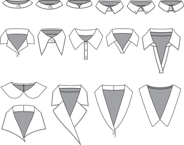 How to make flat collars, roll collars, stand collars, and shawl collars