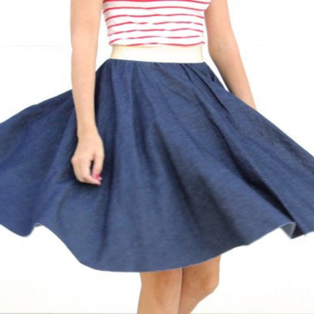 Circle Skirt - Sewing Class And PDF Pattern - Good For Projecting and Printing