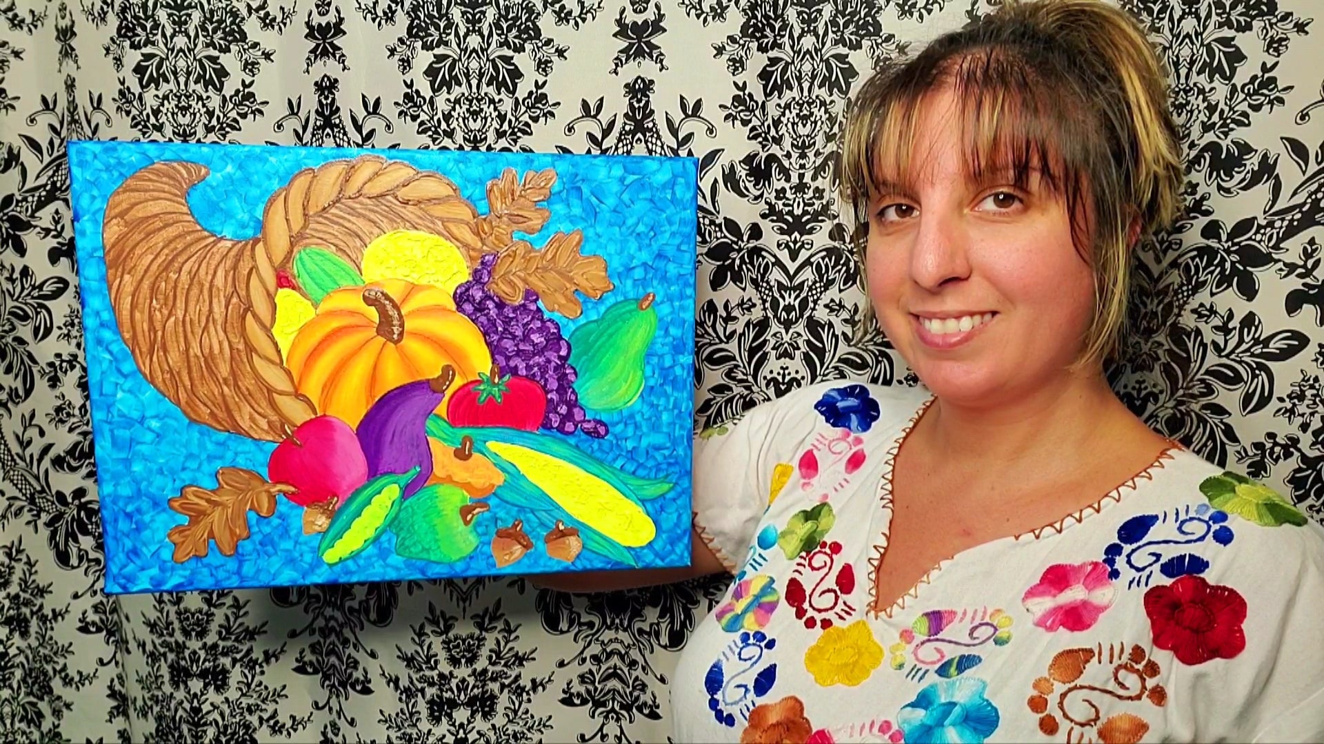 Cornecopia Painting Class How To Paint Easy Paint And Sip Acrylic Art